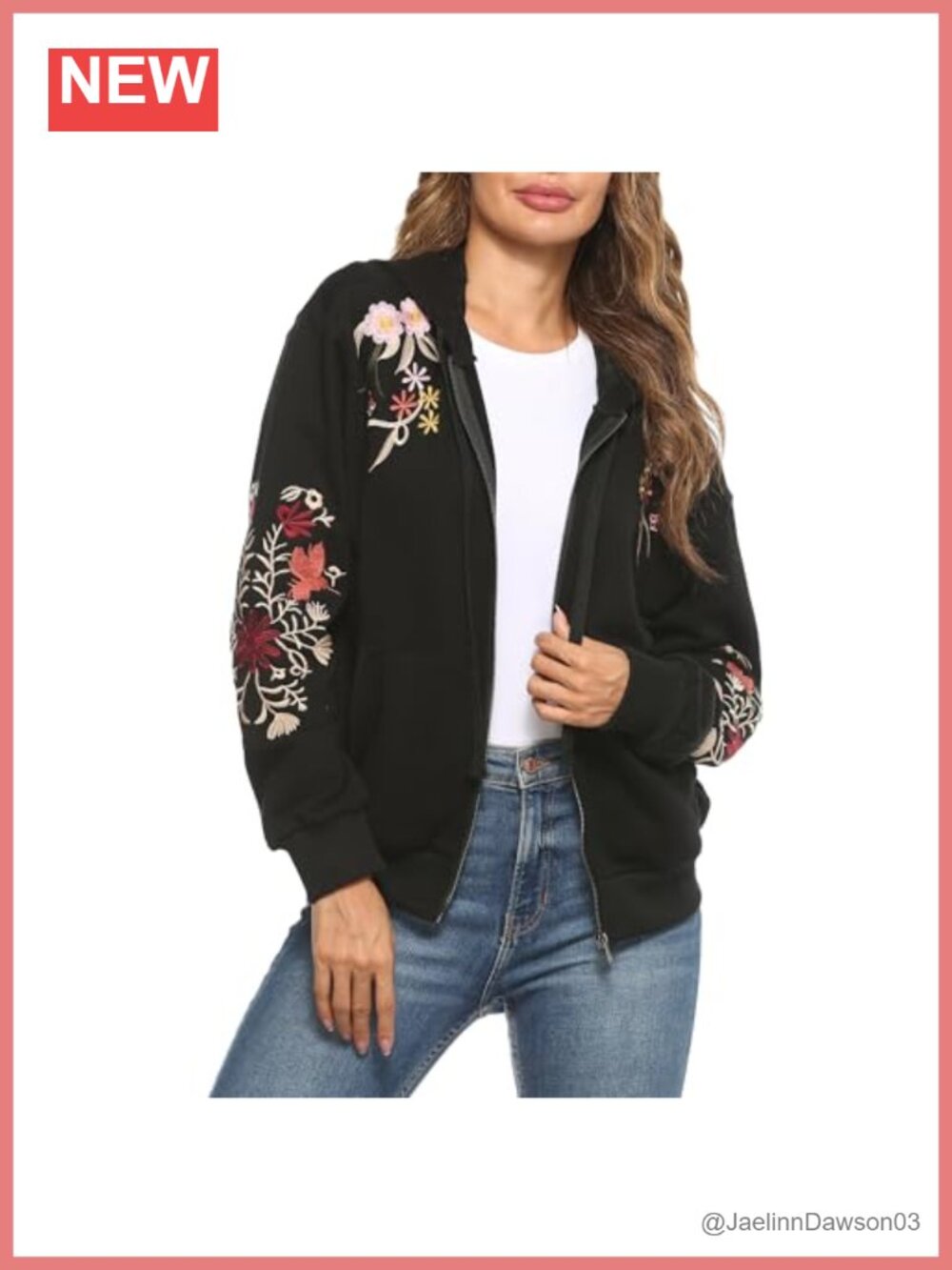 Bohemian Embroidered Jacket Women Floral Open Front Cardigan